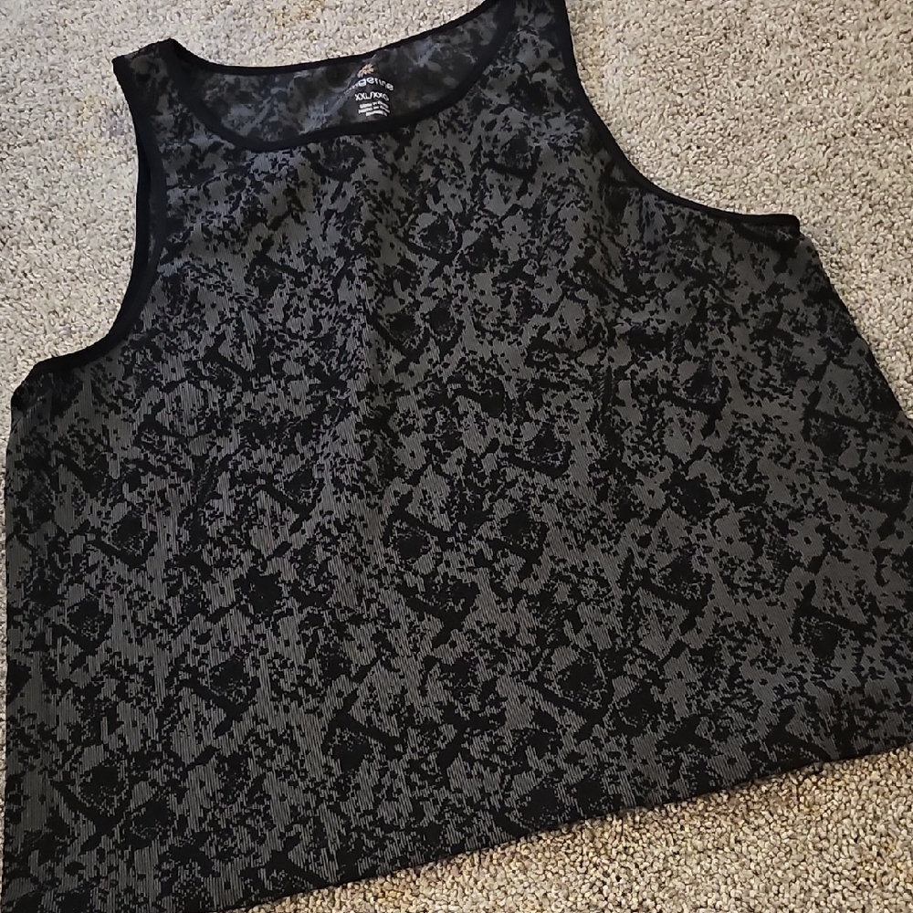 🟠A4# Tangerine Black and Gray Women's Tank Top
